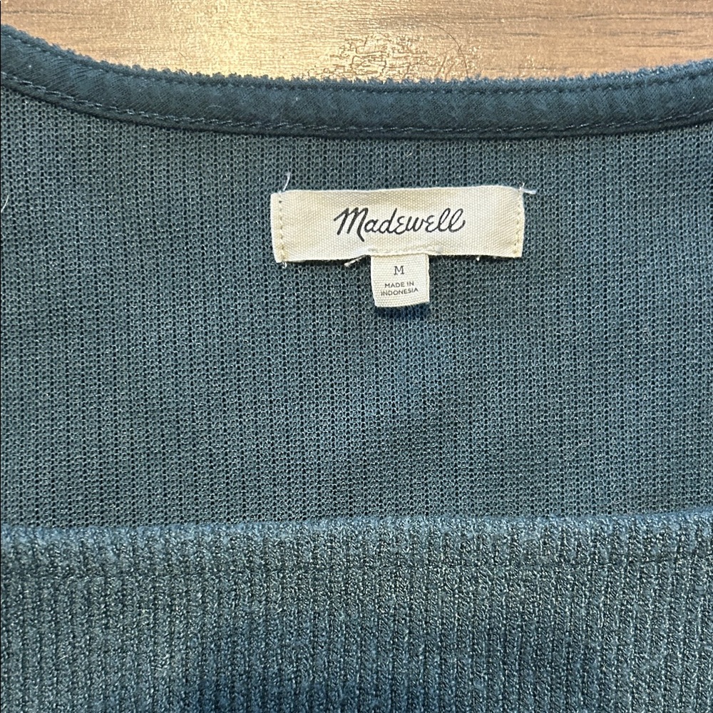 Madewell Teal Knit Sweater - Picture 2 of 3